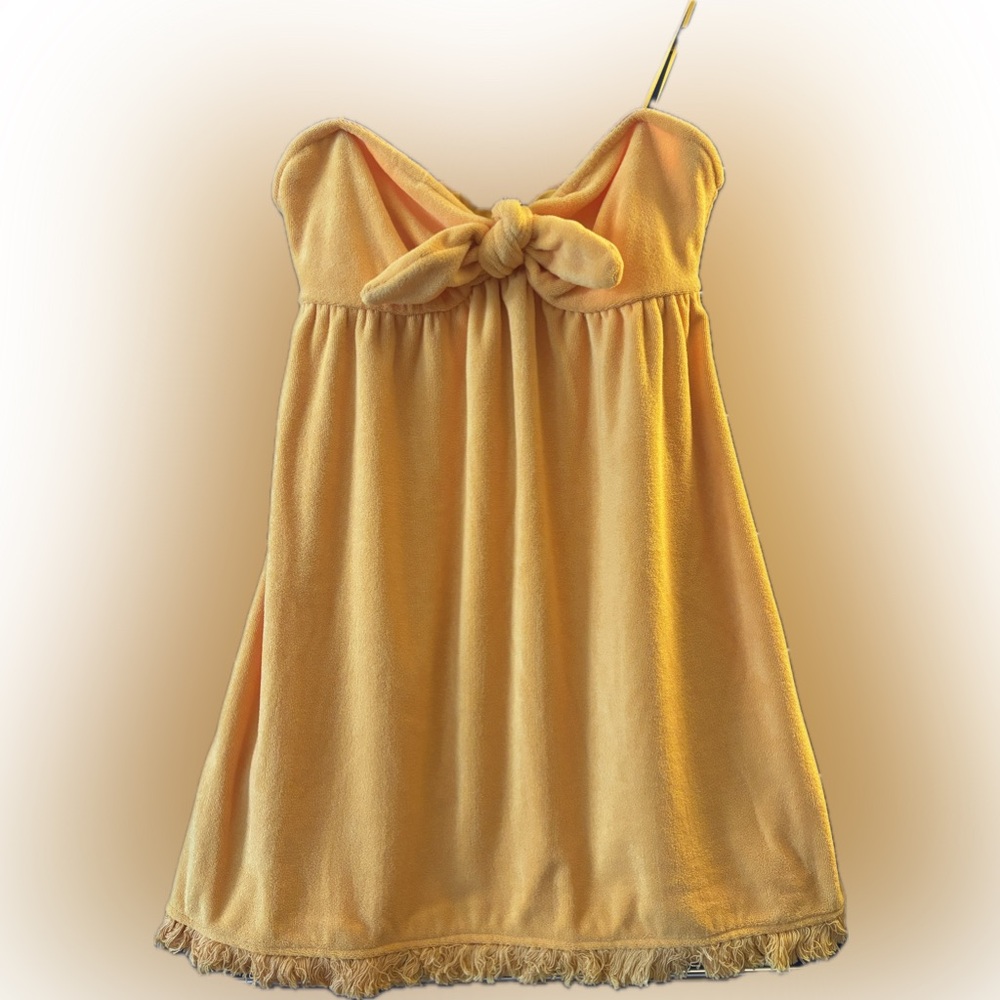 NWT - Steve Madden - Strapless Yellow Bow Detail Dress